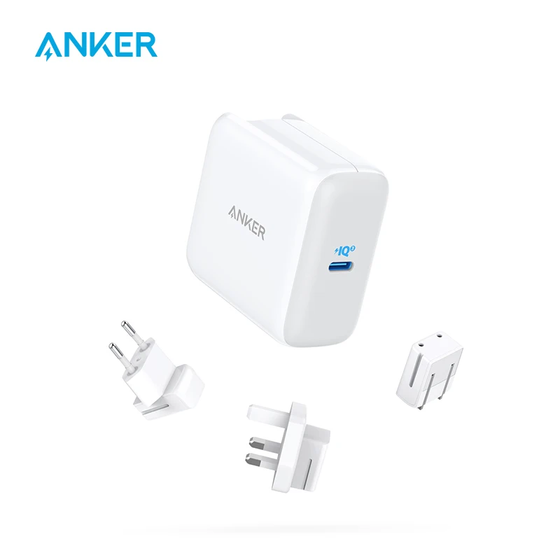 

USB C Charger, Anker 65W PIQ 3.0 Type-C Charger, PowerPort III 65W, with US/UK/EU Plugs for Travel, for MacBook, iPad Pro