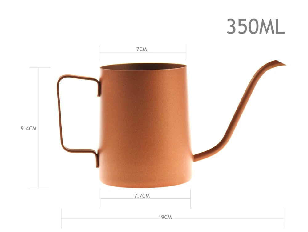 Ecocoffee 350ml 304 Stainless Steel Pour Over Kettle Long Gooseneck Spout Coffee Pot Cafetera Hand Dripper
