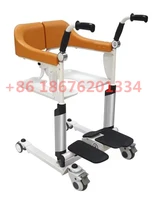 hot sale patient transfer lift wheelchair multi function hydraulic adjustable height bath toilet commode chair