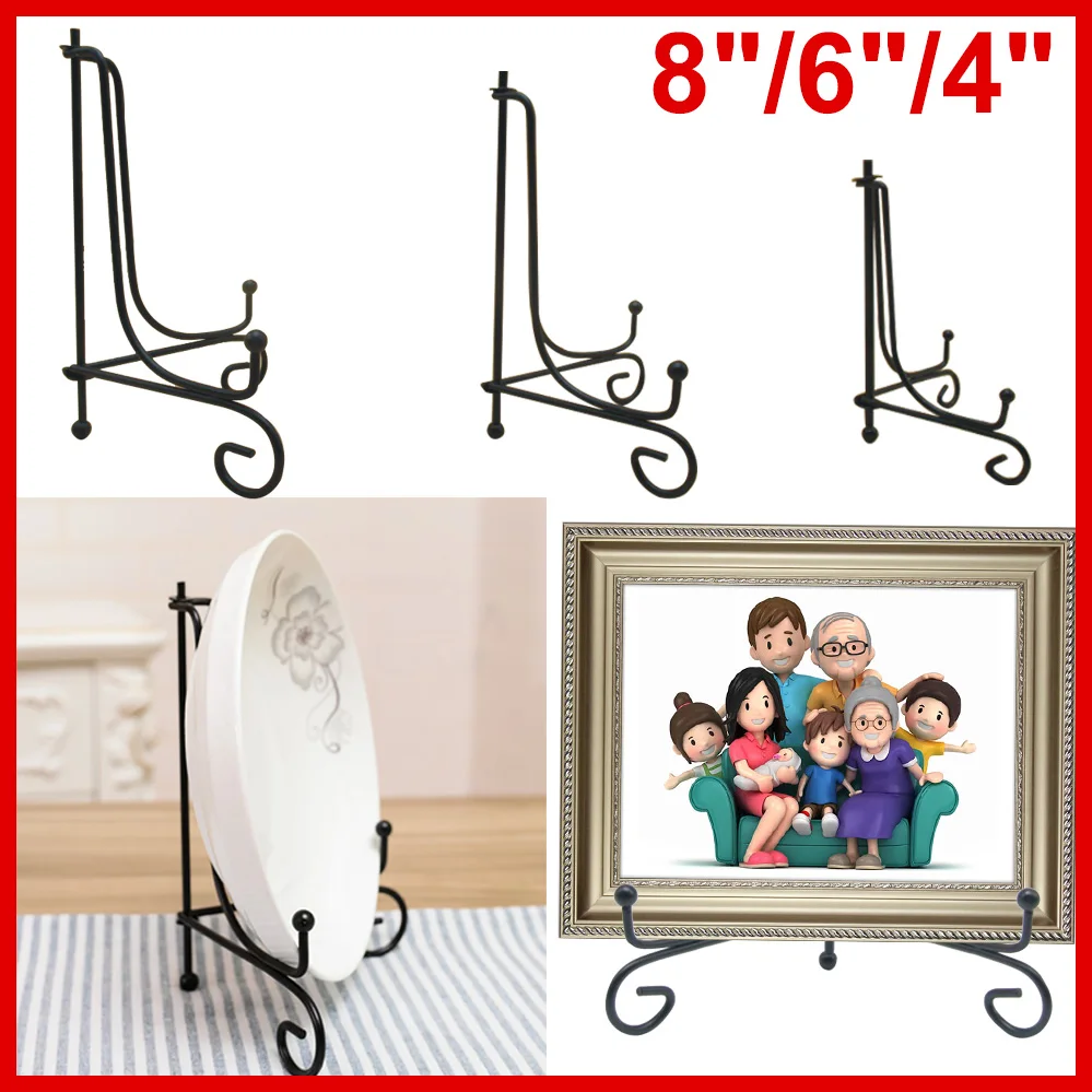 Новый железный Дисплей Подставка для посуды тарелка чаша фоторамка книг