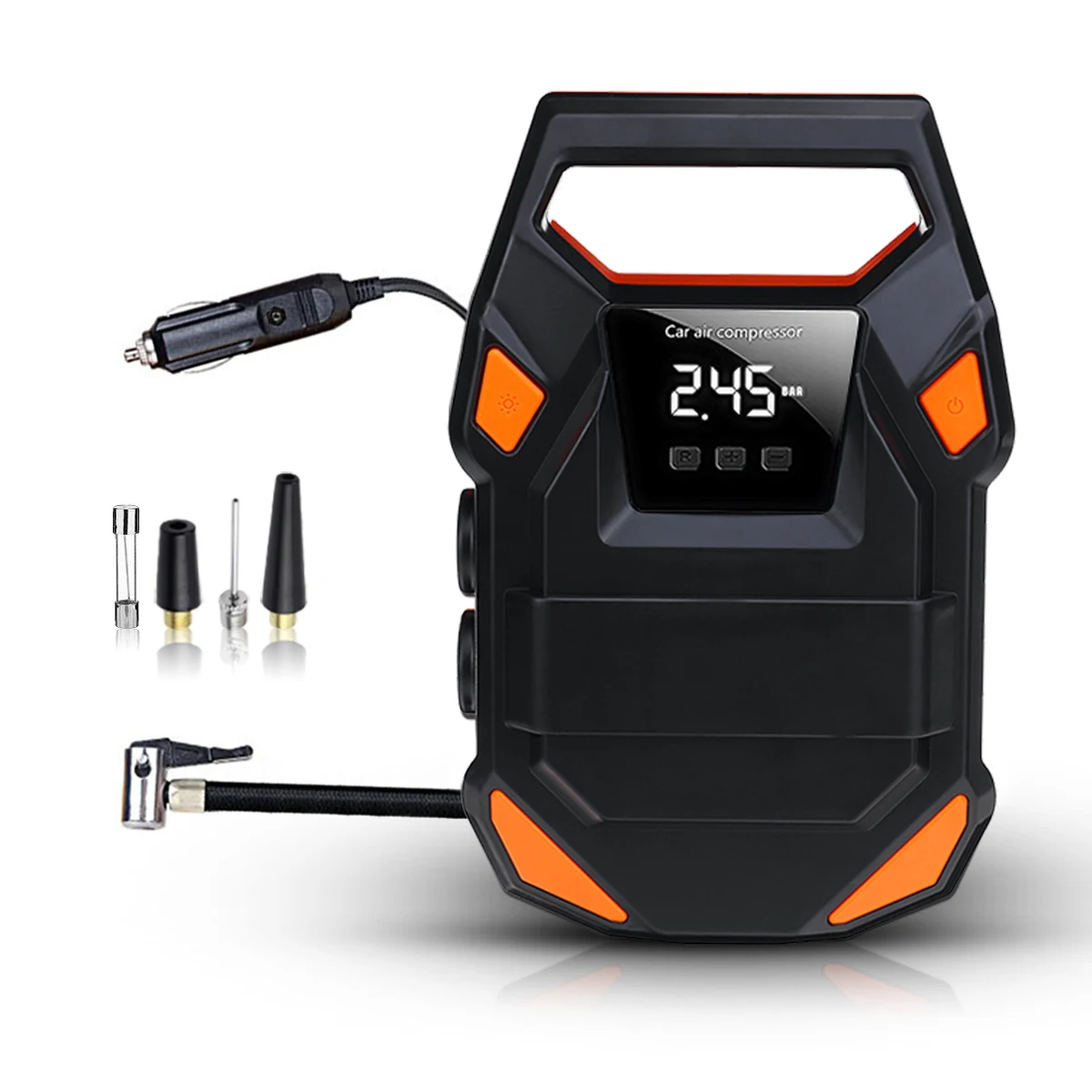 12V 150 фунтов/кв. дюйм HF DC Цифровой Портативный мини колеса автомобиля шины надувной насос Воздушный Компрессор Электрический надувать сопло для машины