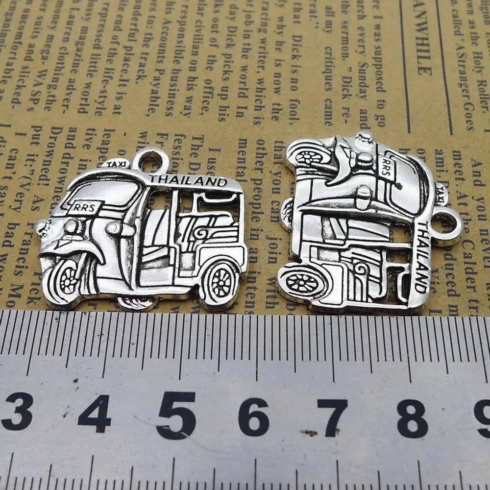 

40pcs Tricycle Charms 27mm x 32mm DIY Jewelry Making Pendant antique silver color