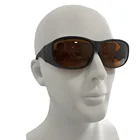 532  1064 нм Nd:YAG лазерные защитные очки с чистящей тканью Черный Твердый чехол и силиконовый резиновый шнур