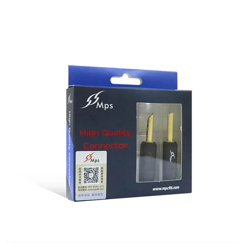 

HiFi MPS Shark-5 HiFi Speaker Banana Plugs pure copper Audio Jack Connector 24K gold Plated Amplifier Speaker connector