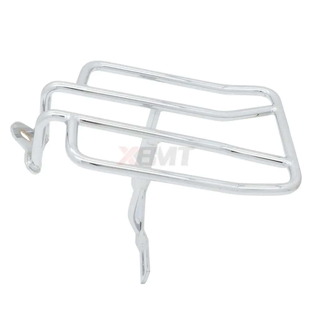 Черный/Хромированный задний багажник из стали для мотоцикла Harley Dyna Sportster XL883 XL1200