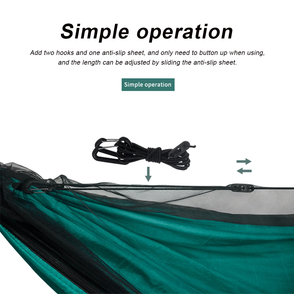 

Camping Hammock with Mosquito Net Parachute Material Portable Hammock for Camping Indoor Hiking Backpacking Travel Backyard
