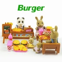 burger shop 112 diy forest animal family hospital set bear rabbit role play for kids birthday gift for girls