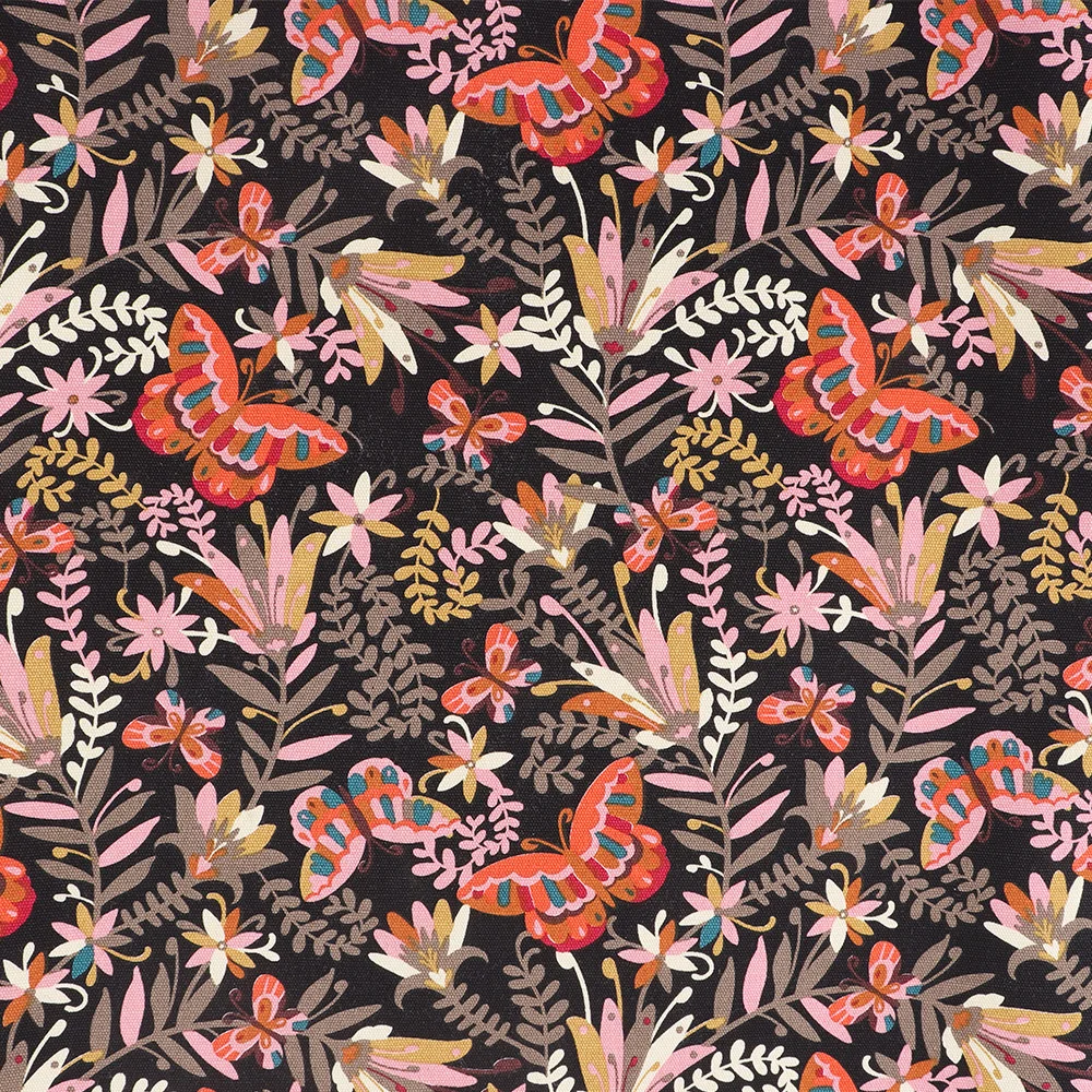 Хлопковая ткань 58 дюймов бабочка подщеточный кустарник с цветочным принтом для
