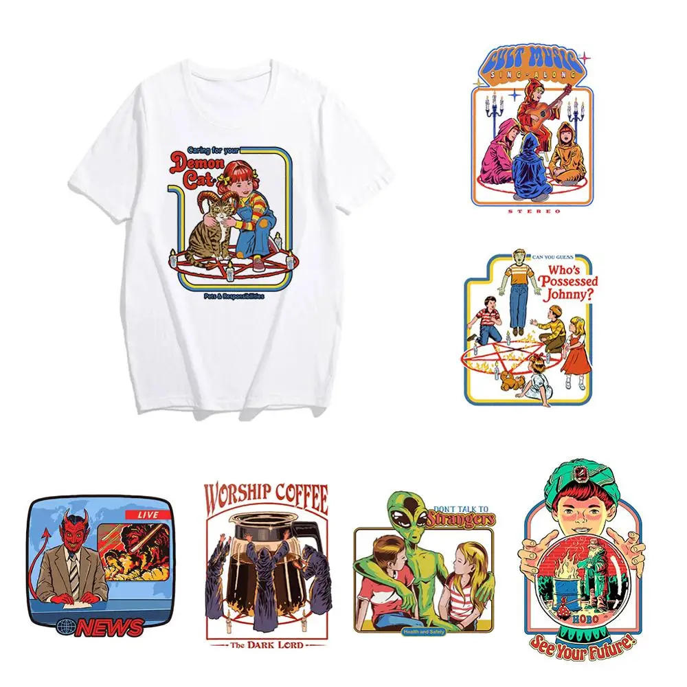 Новинка женская футболка с Сатаной в стиле хип-хоп демоном смертью злом