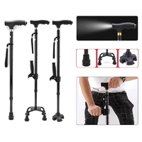 safety telescopic stick trusty elderly crutches multifunctional walking stick parents cane outdoor camping trekking hiking stick