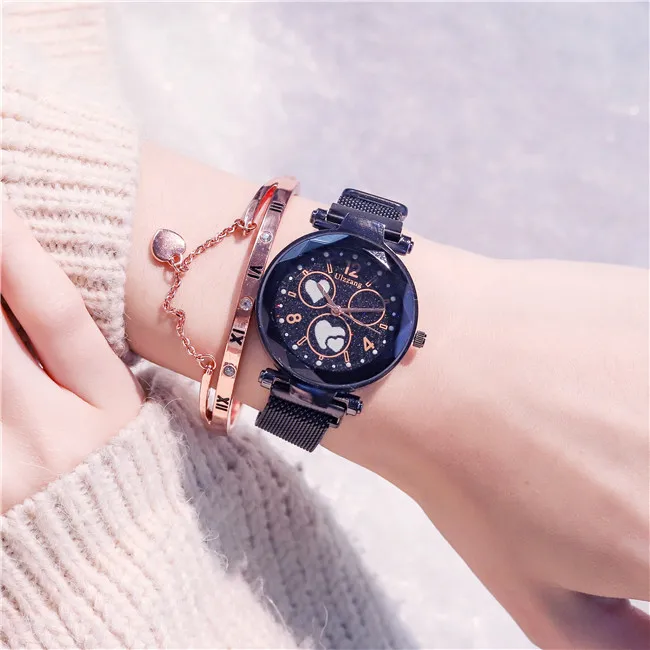

Light Luxury French Female Watch Brand Waterproof Simple Temperament Ins Style Star Net Red Watch Female relojes para mujer