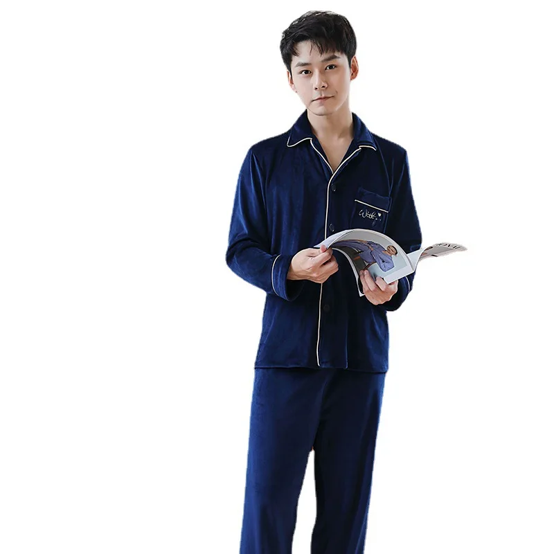 Long Sleeve Pajamas Autumn Trousers Suit Fashion Pyjama Set Large Size Nightwear Home Service House Nightdress Costume Outfit