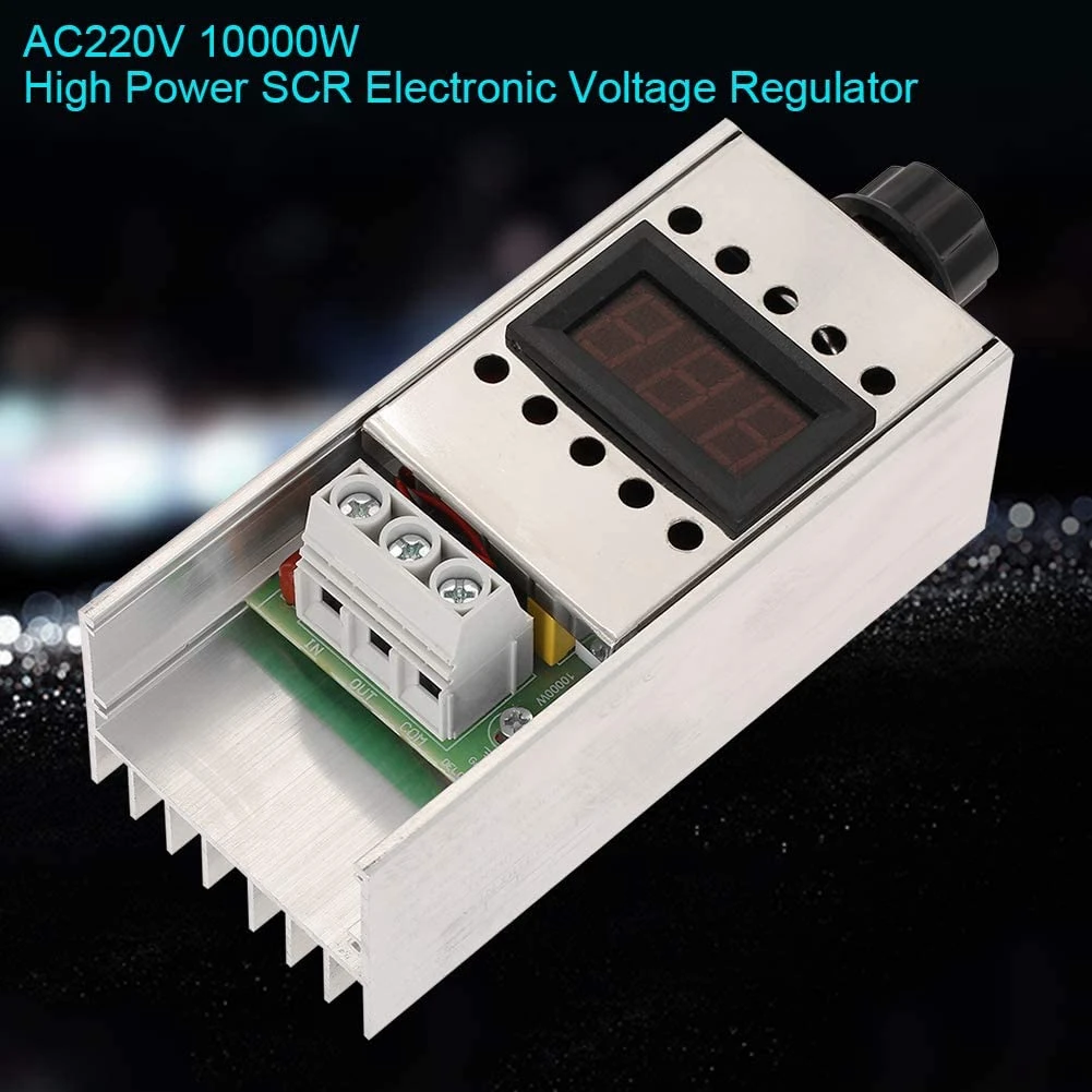 Регулятор напряжения 220 В 10000 Вт высокомощный Тиристор регулятор диммер с
