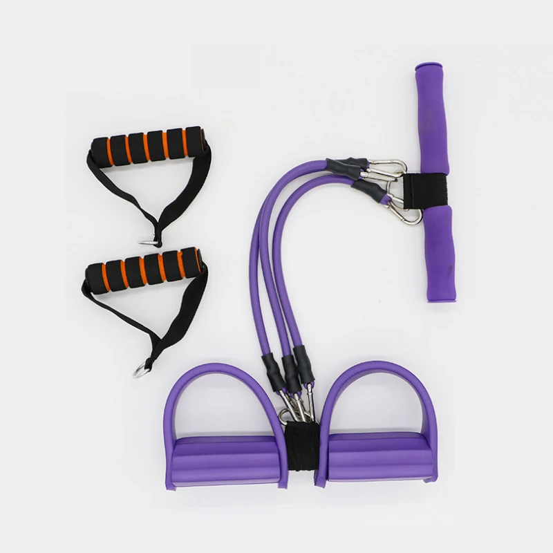 3 трубки Педальный Тренажер сидеть ups Грудь Разработчик резистивные полосы Йога