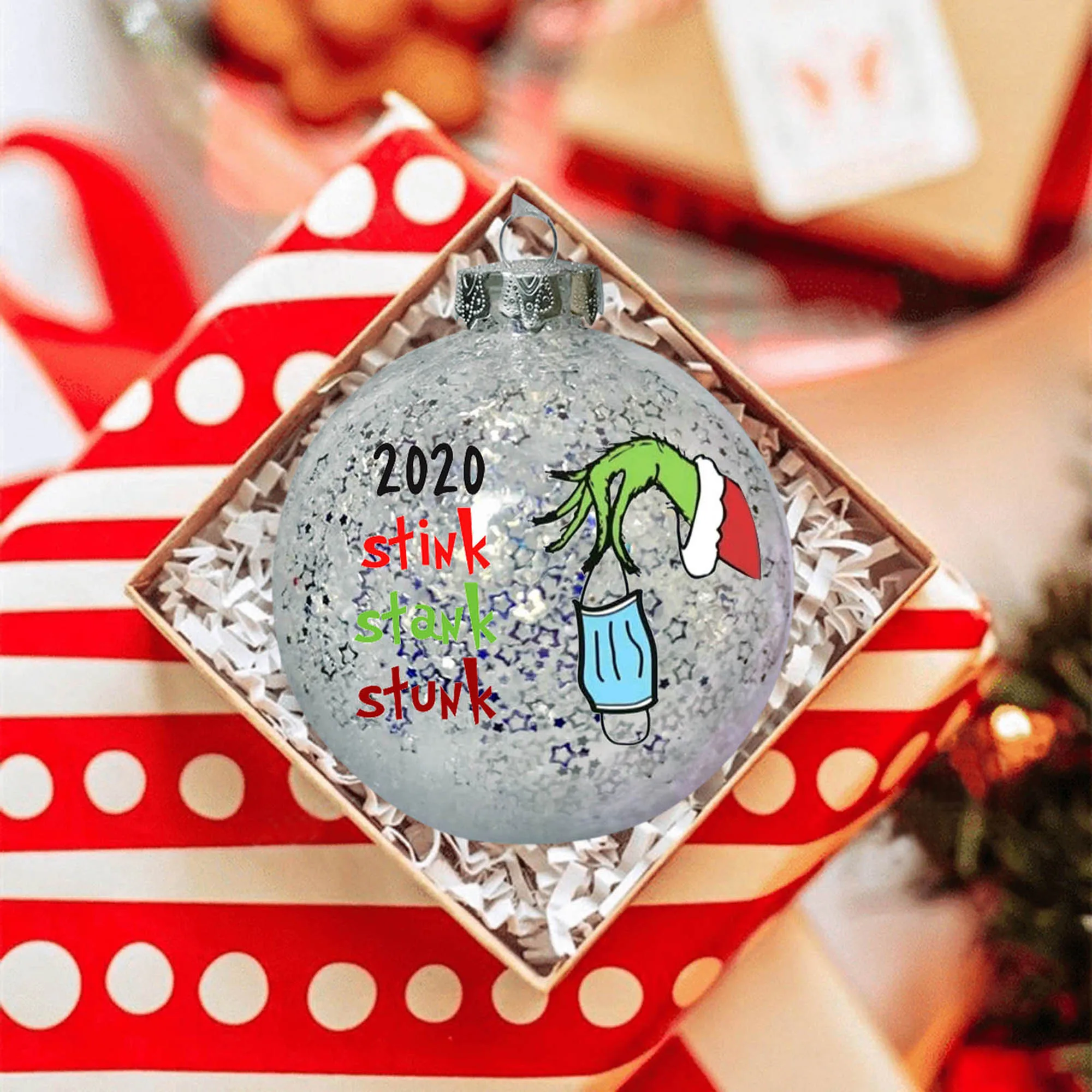 2021 Рождественские шары украшения Xmas мячики елочные с звезд зыбучих песков