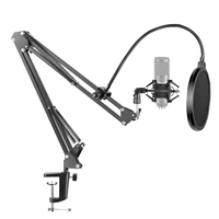neewer nb 35 microphone suspension boom scissor arm stand with clip holdertable mounting bracket pop filter windscreen shield