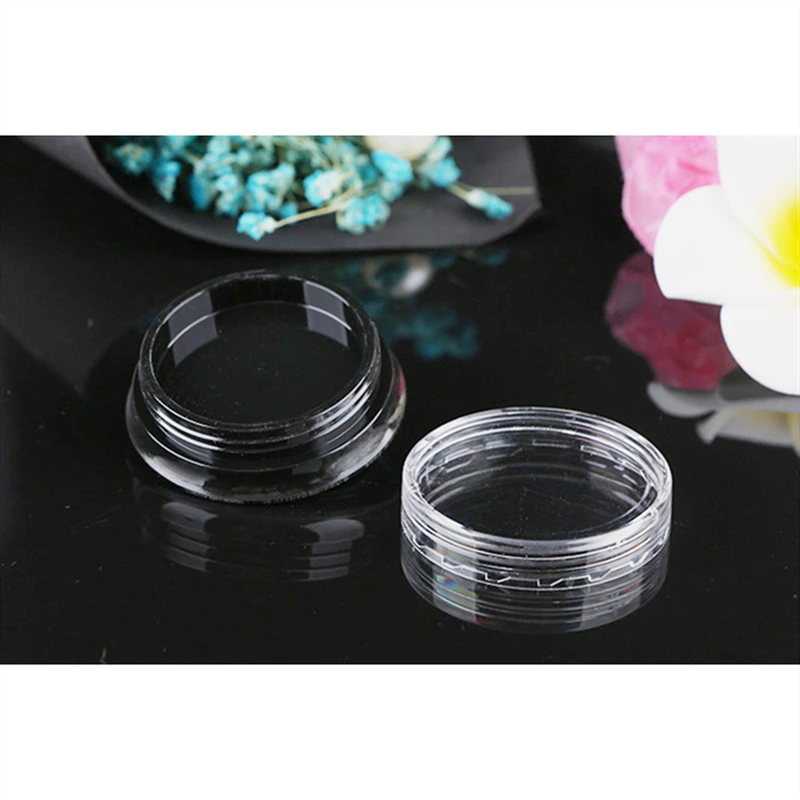 3 г портативные пластиковые косметические пустые баночки прозрачные флаконы
