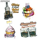 Нашивки в виде торта ZOTOONE для одежды, нашивка сделай сам для аппликация из букв, детская моющаяся термальная наклейки 