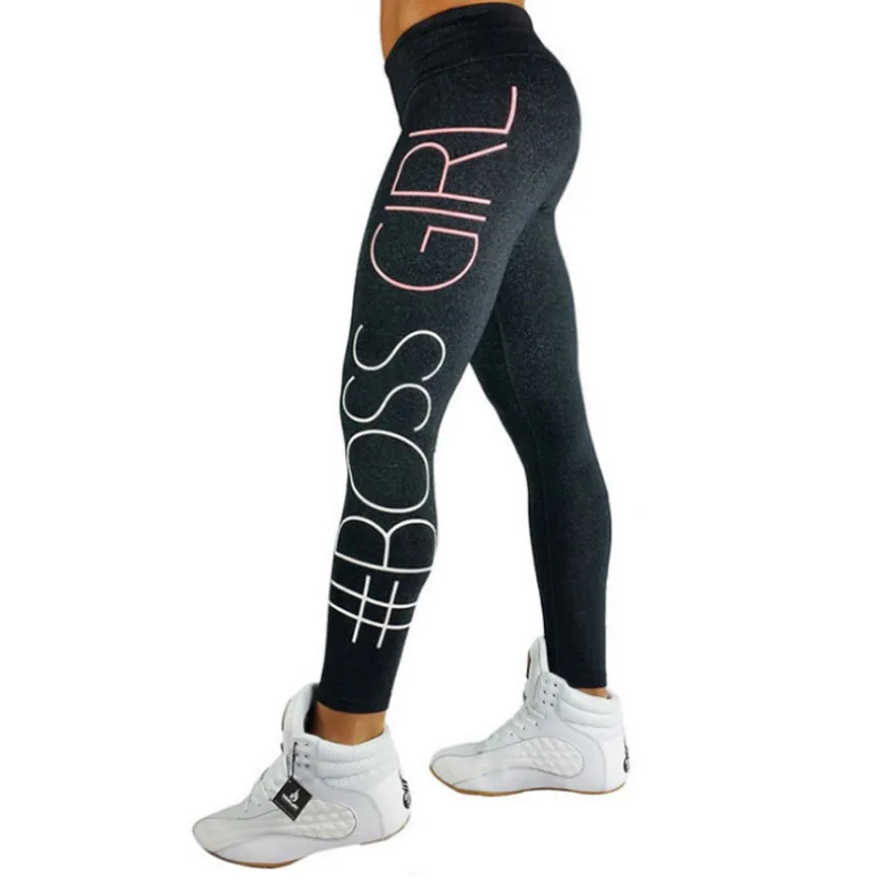 Женские брюки для девочек высокие эластичные подъем приседания обтягивающая с