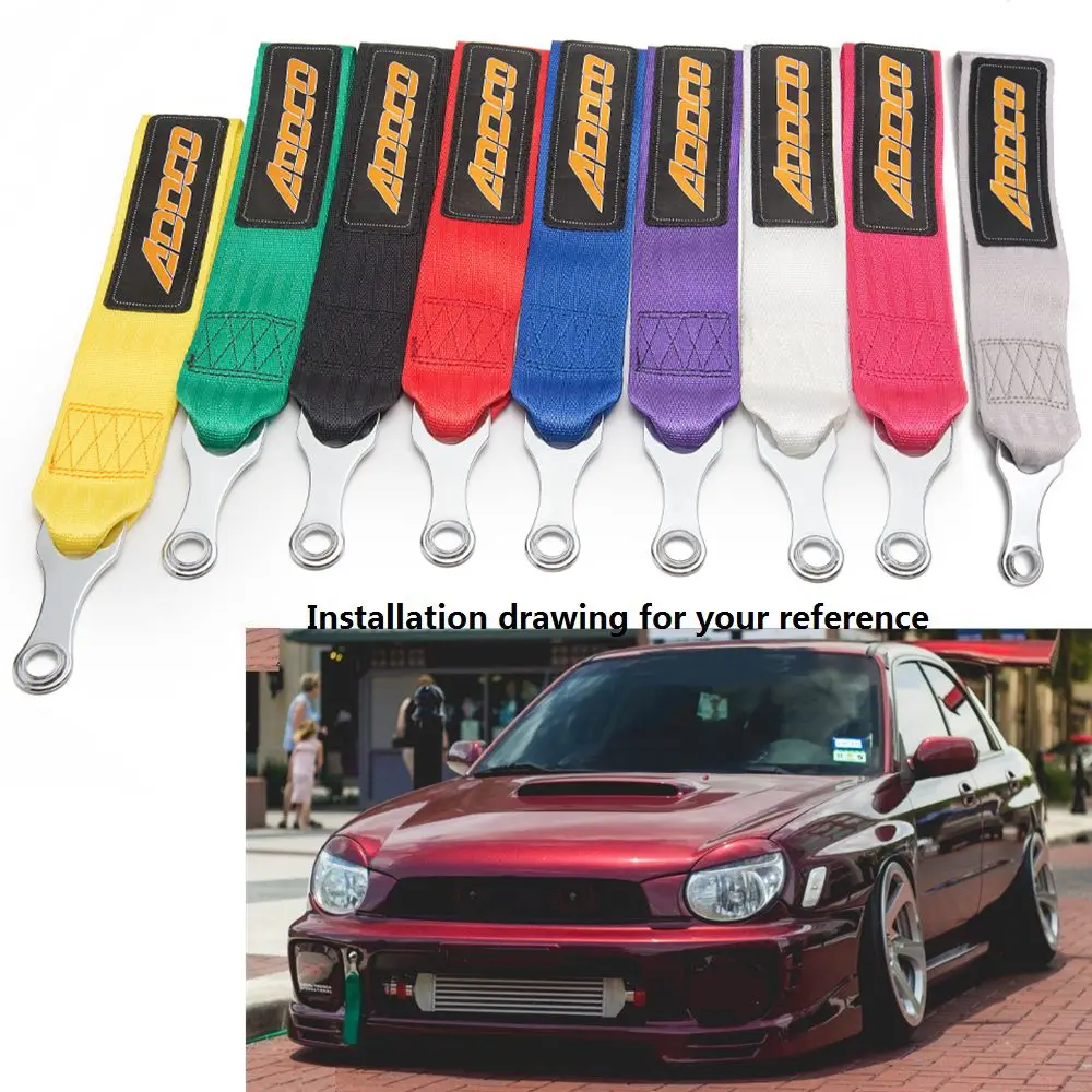 

ADDCO Jdm RACING Universal Front & Rear Tow Strap /Tow Hook ADTH152-AF