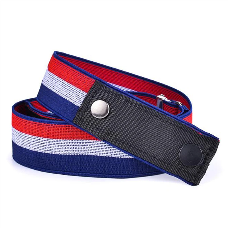 Ремень без пряжки для джинсов и брюк эластичный ремень мужчин женщин Прямая