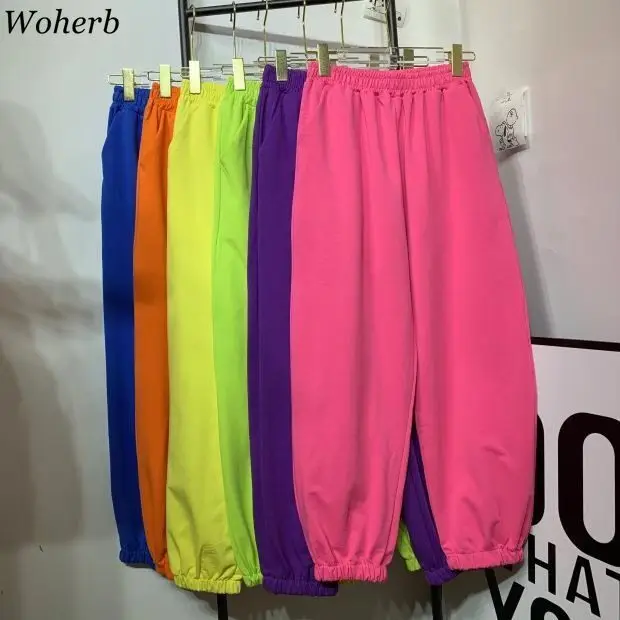 Женские штанишки карамельного цвета спортивные штаны Woherb свободные