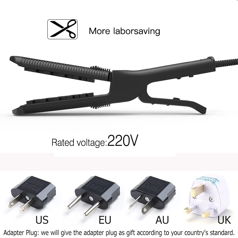 

Ceramic Hair Corrugated Iron Hair Straightener Crimper Fluffy Hairstyle Electric Curler Wave Hair Corrugation Crimped Iron 220V