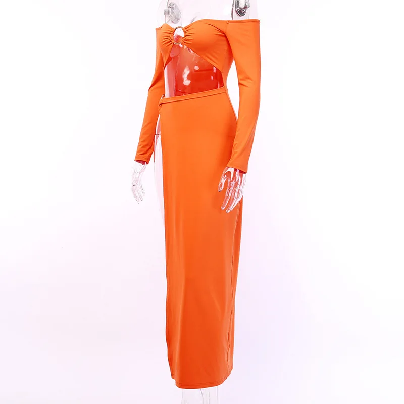 Женское платье с открытыми плечами и металлическим круглым вырезом Ucatheall элегантное Бандажное сексуальное облегающее Клубное Вечернее Платье облегающее платье Новое