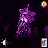 acrylic 3d anime lamp anime neongenesisevangelion nightlights lamp figurine lighting for bedroom light home decor lamp gift
