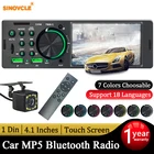 Автомагнитола SINOVCLE с сенсорным экраном, 1 Din, 4,1 дюйма, Bluetooth, mp5-плеер, TF, USB, быстрая зарядка, ISO, удаленная стереосистема