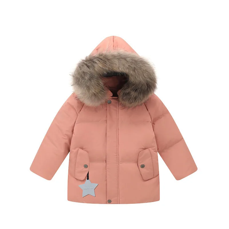 

Pre-sale 2020 Winter Mat Children's Fur Collar Down Jacket Thickened Warm Baby Hooded Winter Down Jacket Kid Outwear