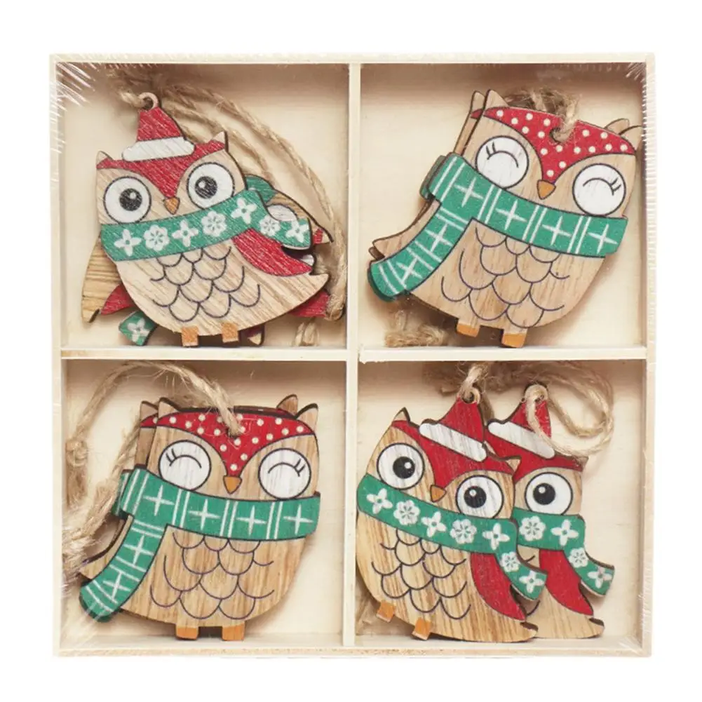 

Christmas Decorations 10 PCS Wooden Christmas Ornaments Hang Pendants Car Elk Tree House Truck Christmas Hang Decorations Hom