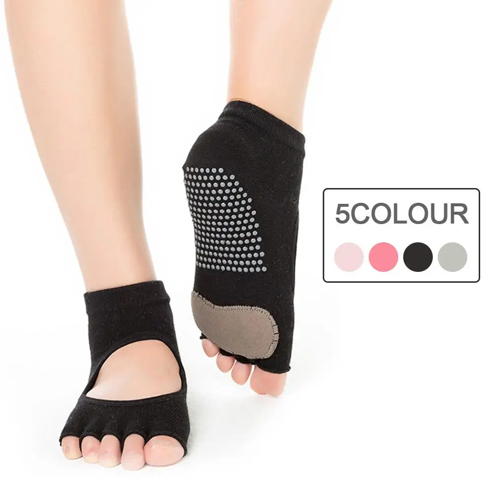 Носки для йоги Нескользящие и нескользящие липкие носки из чесаного хлопка