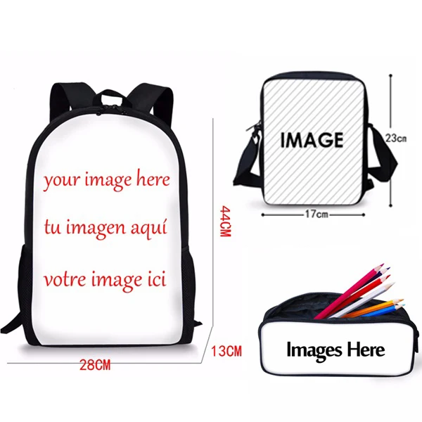 Children School Bags For Teenage Boys Kids 3PCS/SET Magic School Printing Satchel Backpack Mochila Escolar Mujer
