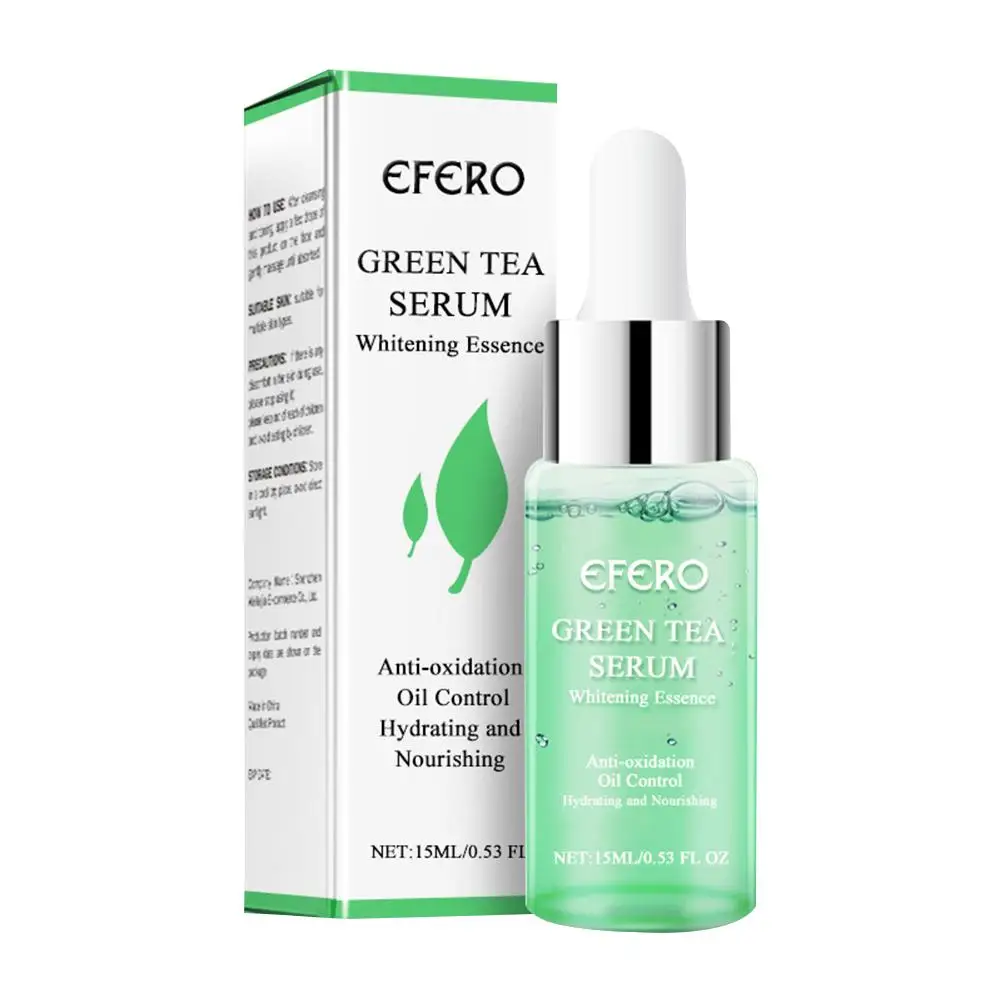 

Green Tea Serum Facial Treatment Whitening Essence Hydrating Repair Serum Shrinking Pores Moisturizing Face Serum Skin Care 15mL