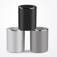 aluminum alloy pen holder round metal pencil holder pencil desk organizer and makeup brush holder for office school and home
