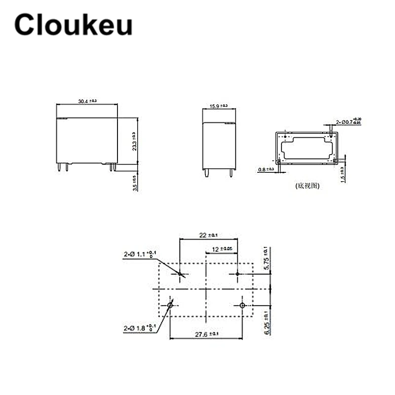 

Relay DIP4 HF161F- 12 24 -H 12V 24V 20A