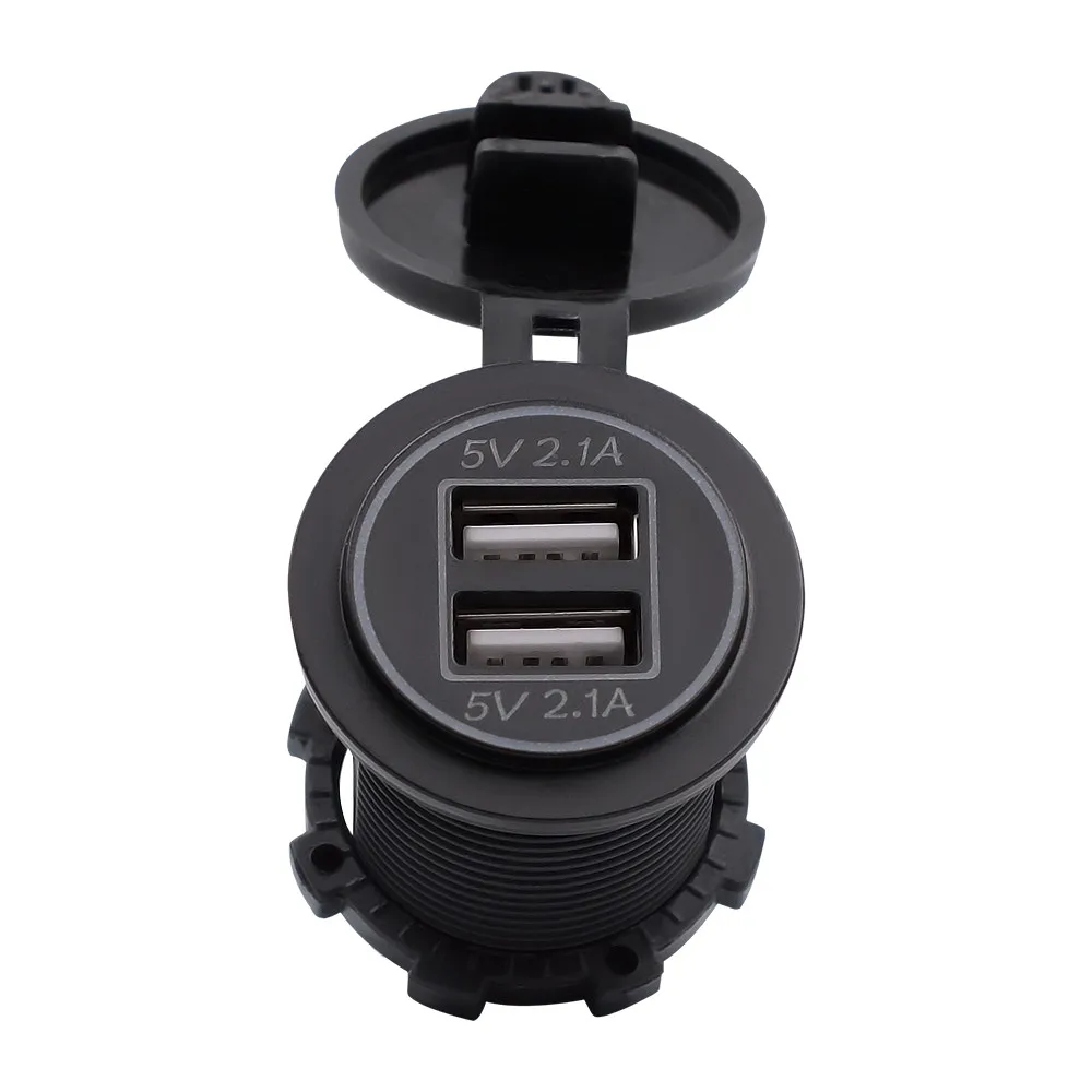 Автомобильное USB зарядное устройство 5V 4.2A для мотоцикла Авто Грузовик ATV Лодка