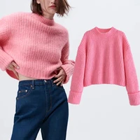 jennydave pullovers tops england stylefashion simple winter sweaters wome pinkelegant turtlenenck sweaters women roll up sleeve