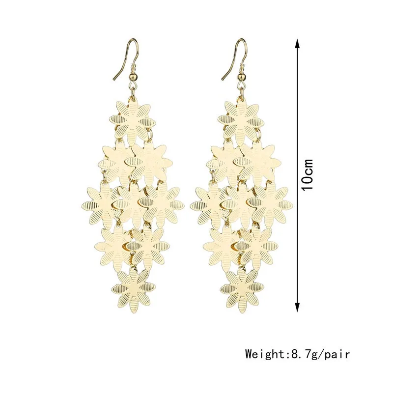 

2021 New Arrivals Long-Earrings Jewelry Gifts For Woman Elegant Delicate Dangle-Earrings Charming Tassel Wedding Daily Flower