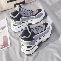 lady fashion sneakers trend jogging shoes lady casual shoes breathable walking shoes hot sale student shoes new low cotton shoes