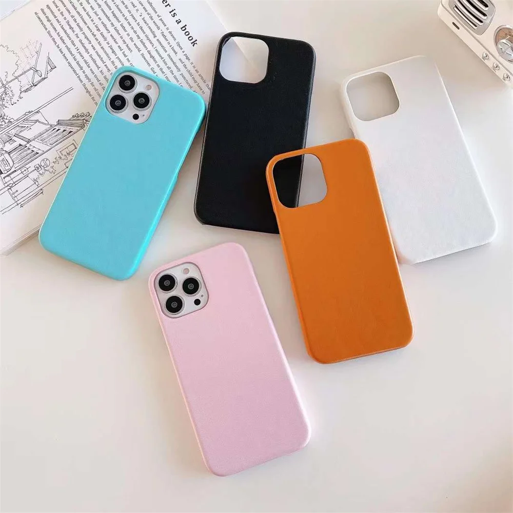 

Luxury brand litchi Dermatoglyph Hard leather phone case for apple iphone 7 8 Plus X XS XR MAX 11 Pro SE 2 12 protection cover