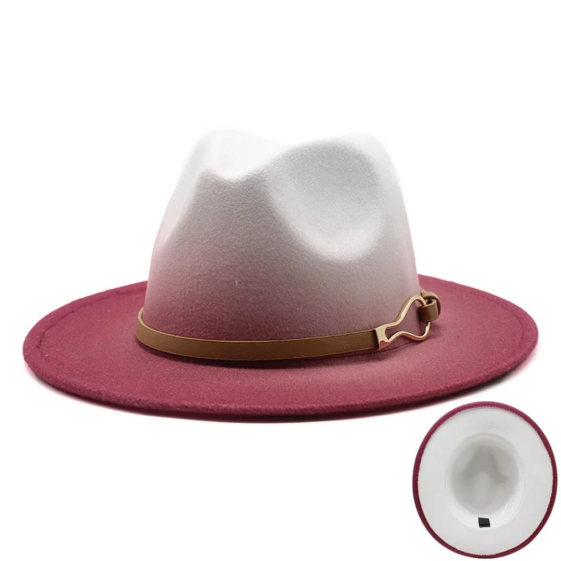 

2021 Winter Autumn Imitation Woolen Women Men Ladies Fedoras Top Hat Jazz Cowboy Caps European American Round Caps Bowler Hats