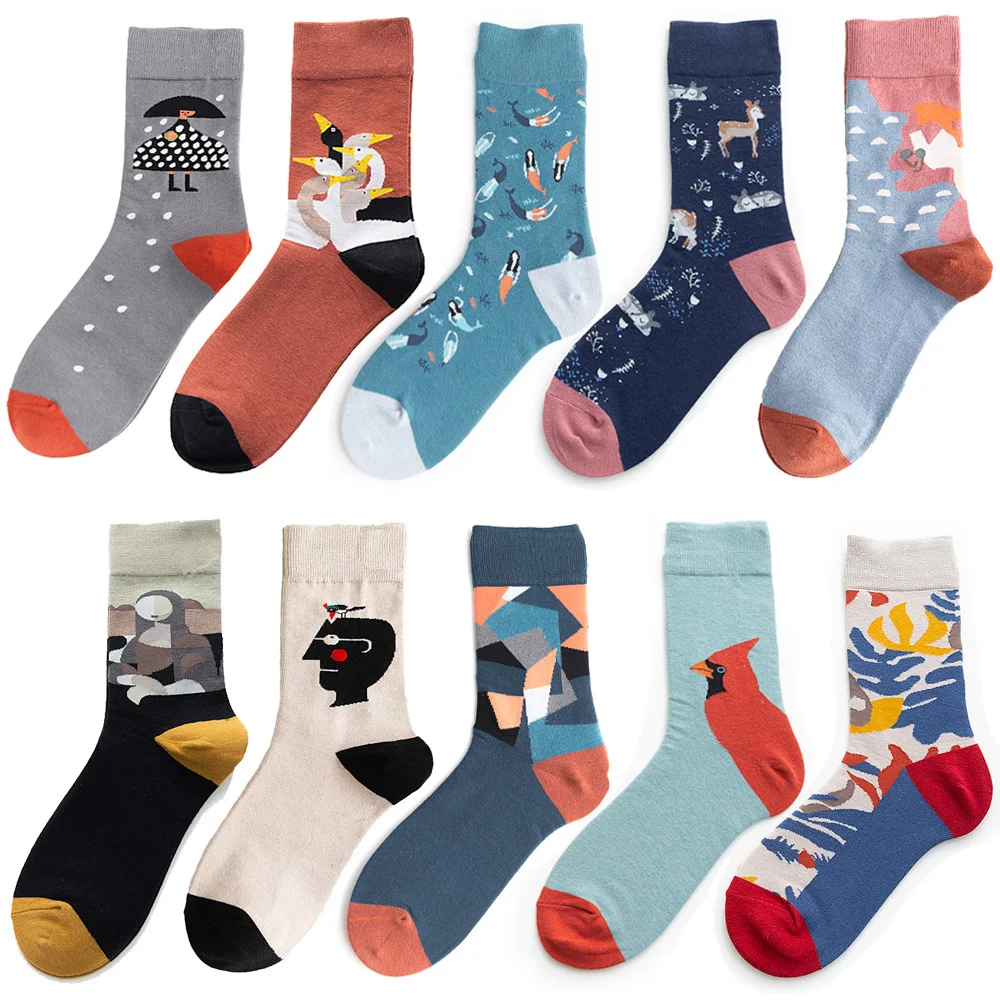 

Instime 5 Pair/Pack Fashion Women Socks Cotton Unisex Crew Designer Socks Women Streetwear Size 37-44 Free Shipping