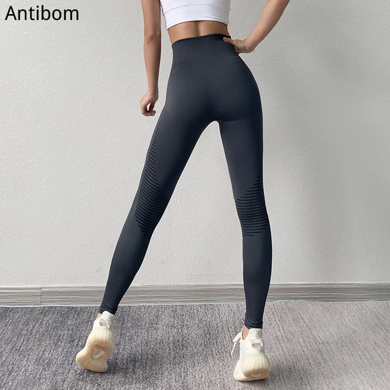 

Antibom Women Fitness Seamless Yoga Pants High Waist Energy Sport Legging Stretchy Push Up Gym Exercise Tights Solid Color Pants