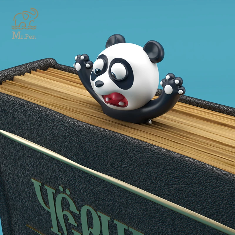Marcapáginas 3D de animales aplastados Shiba Inu Panda, marcapáginas creativo 3D de perro para niños, regalos para estudiantes, oficina, escuela, papelería Kawaii
