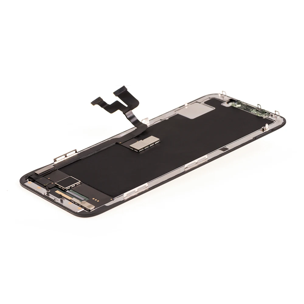 Pantalla OLED y montaje de digitalizador de pantalla t&aacute;ctil, reemplazo de marco para Apple iPhone X, negro, OEM usado-2