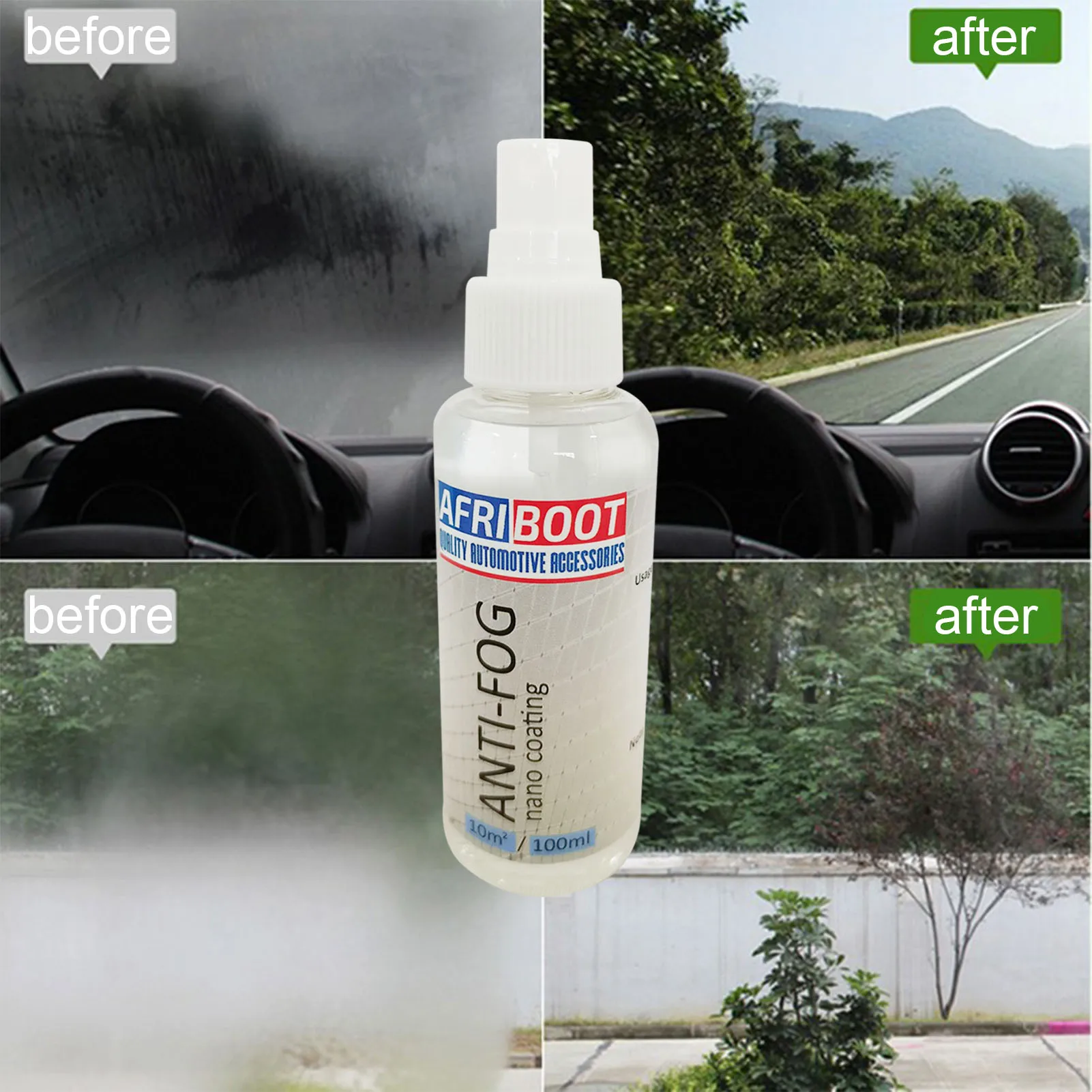 

100ml Waterproof Rainproof And Anti-fog Anti-Fog Spray Car Window Mirror Motorcycle Helmet Lens Bathroom Mirror Clear Spray