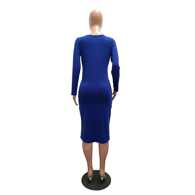 

Deep V-Neck Cross Sexy Dress Women Long Sleeve Asymmetrical Bodycon Dress Plus Size Elegant Empire Solid Sheath Mini Vestidos