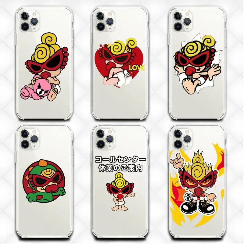 

Japan Street Fashion Hysteric Mini Phone Case Transparent Case For Iphone 6 6s 7 8 Plus XR X XS XSmax 11 12 Pro Mini Max